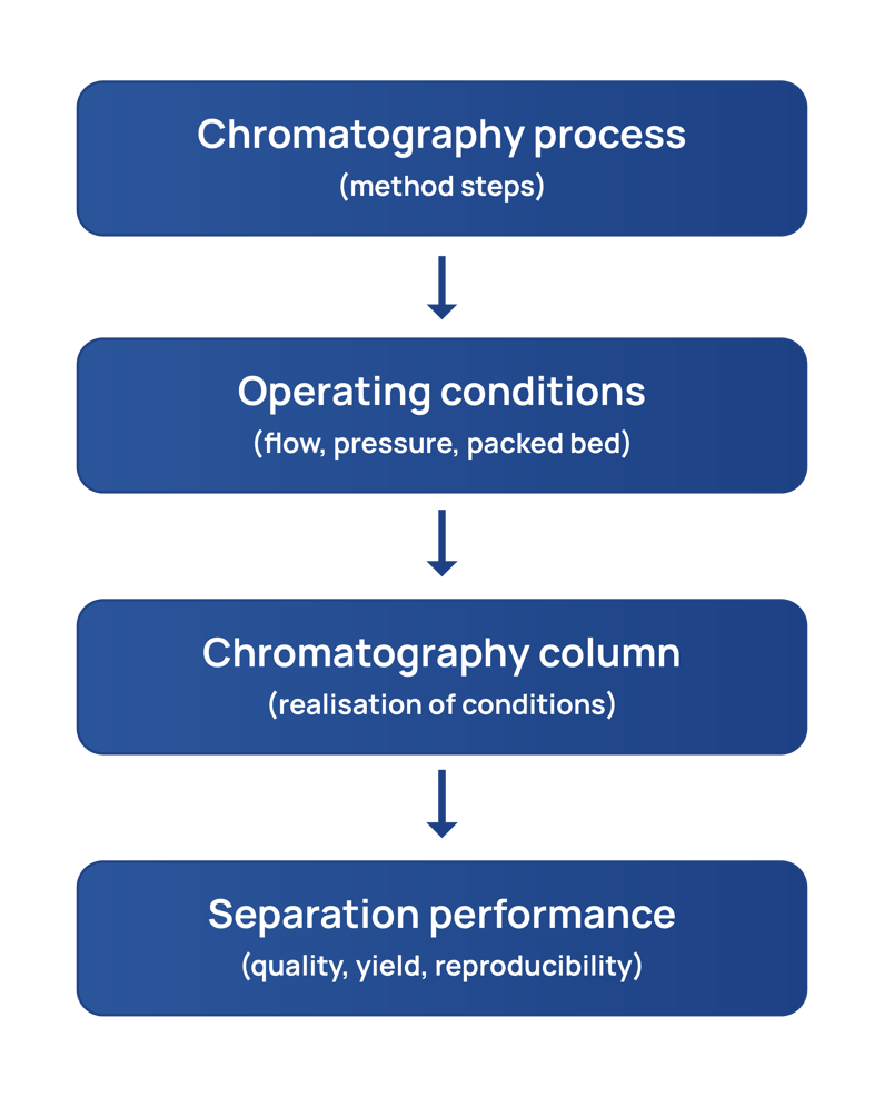 Chromatography Flowchart Transparant Arrows